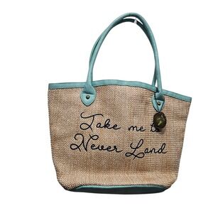Disney Her Universe Tote Bag Straw Peter‎ Pan Neverland Purse Mermaid Lagoon